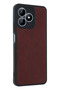 Ilkeshop New Realme Note 50 4g Case Aras Leather Cover (151543) - Claret Red - 2