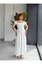 Hellenistic Long White Dress with Princess Corset Detail