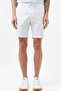 Men's Regular Fit White Bermuda Shorts Men's Linen Cotton Bermuda Shorts White - 3