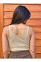 Beige Glittery Ribbed Basic Athlete Shirt - 3