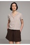 Regular Fit High Waist Straight Women's Brown Shorts