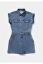 Regular Fit Straight Women's Mid Indigo Denim Jean Shorts - 5