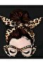 Oversize Women's Leopard Patterned Basic Oversized T-Shirt - 4