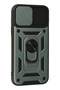 Ilkeshop New iPhone 13 Pro Max Case Pars Lens Ring Silicone (94445) - Green - 2