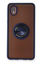 Ilkeshop New Galaxy A01 Core Case Montreal Silicone Cover with Ring (103305) - Navy Blue