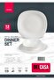 12 Piece Opalware Dinner Set- DC3463/ Includes Square Flat Plates and Bowls/Dishwasher-Safe, Freezer and Microwave Safe/Chip-Resistant and Food-Grade/White - 6
