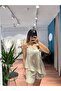 Beige Casual Strappy Aerobin Blouse - 4