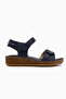 Leone Genuine Leather Navy Blue Women's Sandals - 2