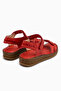 Leone Genuine Leather Red Women's Sandals - 5