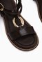 Theres Brown Buckle Detailed Ankle Strap Women's Sandals - 6