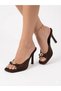 Women's Heeled Slippers with Blunt Toe and Buckle