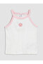 White Floral Embroidered Girls' Undershirt - 2