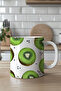 Kiwi Patterned 330ml Printed White Ceramic Mug Cup - 4