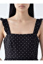 Trendlucky Square Neck Polka Dot Ruffle Layered Dress with a Difference - 6