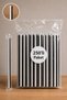 Beşiktaş Colored Straws 250 Pieces 8 mm 24 cm Individually Packaged Gelatinized Black and White Straws - 3