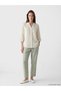 Vizyon New Season Elastic Waist Linen Blend Women's Trousers