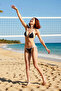Women's Bikini Set Triangle Tie-Up Without Underwire Without Cup Normal Waist Regular Fit Contrast Stripe Raschel - 2