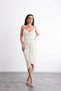 Strappy Collar, Sparkling, Brooch Detailed, Slit, Stylish Evening Dress - 6