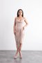 Strappy Collar, Sparkling, Brooch Detailed, Slit, Stylish Evening Dress - 4