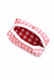 Women's Makeup Bag - Plaid Cherry Pattern - 3