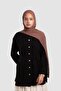 Ribbed Detailed Muslin Shirt Black - 3
