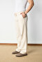 Cotton Linen Striped Baggy Trousers - 3