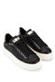 Women's Faux Leather Black/Gold Sneakers & Sports Shoes - 3