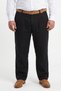 2Xs-10Xl 100% Real Linen Wide Leg Pleated Men's Black Baggy Pants