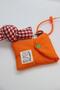Orange Mini Bag Charm AirPods Case Compatible with All Headphones - 3