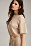 Stery women's soft organic cotton stone color top and bottom set - 2
