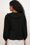 Women's Baby Collar Shirt Blouse 993 - Black - 6