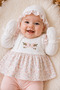 Seasonal 5 Piece Newborn Baby Girl Hospital Discharge Bodysuit Set Cotton 0-3 Months Boxed - 5