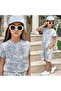 Tennis Hat, Shorts, Stone-Embellished Butterfly Pattern Girls' Set