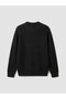 Black crew neck Corded Fabric men's sweater from gülis store - 6
