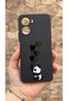 Realme 10 Compatible Heart Panda Patterned Silicone Shock Absorbing Classic Protective Rubber Case - 2