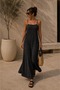 Women's Daily Comfortable Fit Long Dress with Straps – Non-Iron Wrinkle-Free Fabric My3535