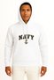 Hooded Blue Navy Anchor Chest and Back Printed Unisex Sweatshirt