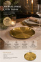 14 cm Gold 304 Stainless Steel Food Presentation Plate 1 Piece - 2
