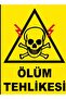 Death Hazard Warning Sign 25X35 cm Pvc Sign Uv Printing Easy Mounting - 2