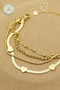 Steel Bracelet - 4-Piece Combination Heart Chain 316L Steel Bracelet, Non-Tarnishable, Non-Fading, 17+5cm - 2