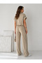Women's Vest Suit with Piping Detail in Modal Fabric - 2