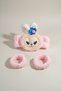 Makeup Hair Band and Wristband Set with Rabbit Figure, Soft Spa and Facial Cleansing Band, Set of 3 - 4