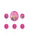 Birthday Cake Decoration Toothpicks -Bestie- 6 Toothpick Decorations Sizes: 13 Cm; (6.5 cm)X5 (Excluding the Stick) - 2