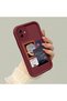 Samsung Galaxy A04 Compatible Burgundy Frame Vintage Photo Collage Motif Flexible Silicone Case