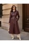 Belted Faux Leather Trench Coat