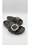 Women's Gold Single Buckle Anatomical Comfortable Stylish Soft Sole Slippers - 5