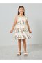 Girls Off-White Embroidered Floral Tiered Dress - 2