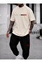 Unisex Wide-Let T-Shirt and Trackpants Paris Printed Set