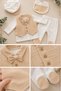 Baby Boy Vest with Detailed Muslin Texture, 5-Piece Hospital Release Set (0-3 Months) - 2