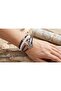 Women’s Charm Multi-Layer Bracelet – Braided Leather Style Wristband - 3